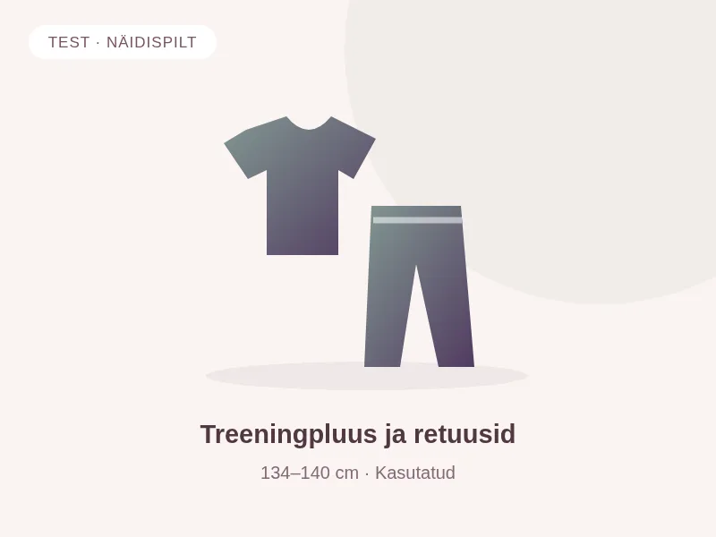 TEST · Treeningpluus ja retuusid