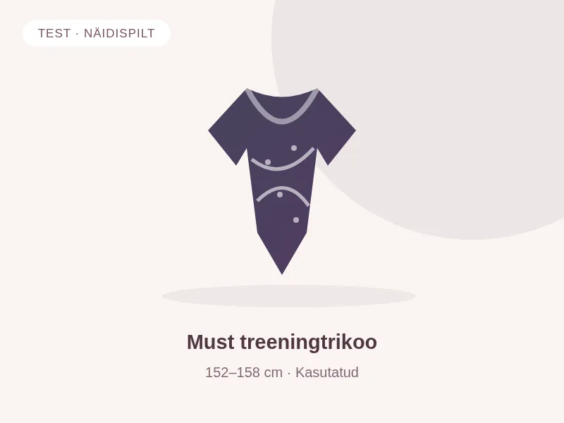 TEST · Must treeningtrikoo