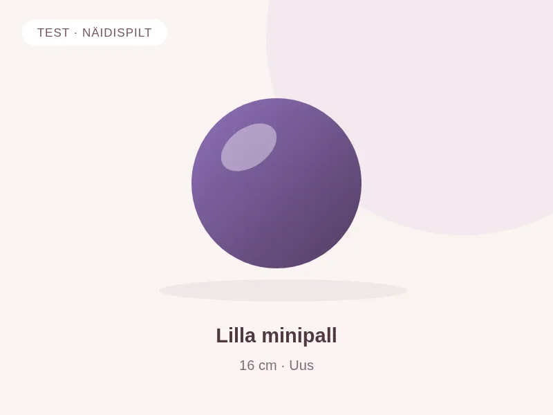 TEST · Lilla minipall